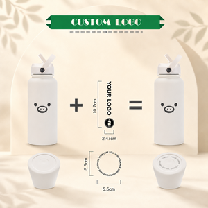 Custom Cute Pattern Stainless Steel Insulated Straw <b>Bottle</b> with Carry Handle Leakproof Water <b>Flask</b> for Travel - Product Image 3