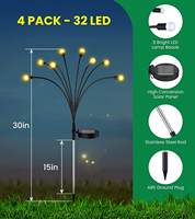 Grosir lampu taman surya LED kecil tahan air dan tahan sorot lampu luar ruangan desain bunga untuk peringkat IP65 Taman