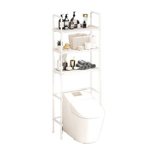 Estante <span class=keywords><strong>de</strong></span> Almacenamiento Multifuncional <span class=keywords><strong>de</strong></span> Metal <span class=keywords><strong>de</strong></span> Tres Niveles para <span class=keywords><strong>Baño</strong></span>, Fácil <span class=keywords><strong>de</strong></span> Montar, sobre el Inodoro - Product Image 1