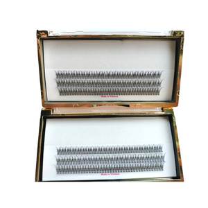 Professionnel personnalisé CC Curl beauté doux lisse naturel longue épaisse synthétique queue de poisson Extensions de cils couleur noire à la main - Product Image 1