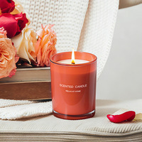 Farbiges Glasgefäß Soja-Duftkerze Handgemachte Aromatherapie-Duftkerze für Schlafzimmer Heimdekoration Geschenk