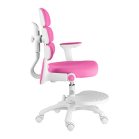 Chaise d'étude intelligente pour enfants en gros, rose et bleue, mobilier de salle à manger à domicile, chaise ergonomique pivotante en métal réglable en hauteur pour la croissance des enfants