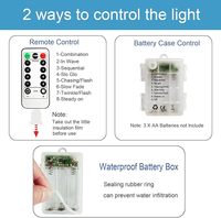 Bande lumineuse d'intérieur Minuterie à distance Flexible Dimmable Cabinet Éclairage Étagères Sous Comptoir Placard Alimenté par Batterie Bande Lumineuse Led