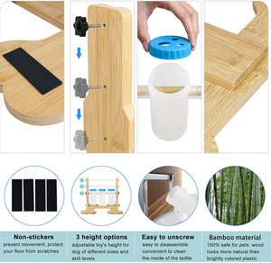 Bambu ahşap hayvan komik iq oyunu İnteraktif yavaş besleyici köpek maması bulmaca besleyici oyuncaklar iq eğitim - Product Image 3