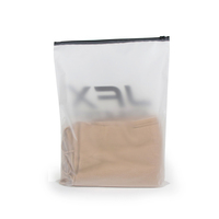 Sac personnalisé en CPE transparent, imperméable, à fermeture éclair, effet mat, avec fermeture hermétique renforcée, couleur et logo personnalisables, taille personnalisée
