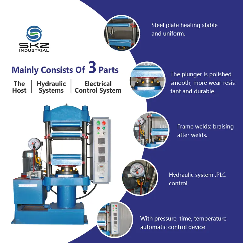 Máquina de prensado vulcanizada SKZ401 25T 50T máquina de prensa de goma/máquina de vulcanización