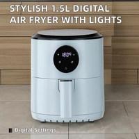 Friteuse à air numérique 1,5 L 900 W sans huile, petite, à prix réduit, vente en gros directe usine, appareil de cuisine en vrac