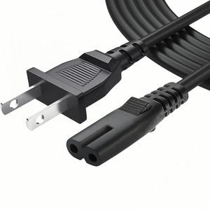 Cable de Alimentación de CA de Alta Calidad con Clavija Estadounidense de 2 Pines C7, Enchufe Macho de 2 Pines, Figura 8, IEC para Computadora, 100% Cobre Puro, ETL, Longitud Personalizable - Product Image 1