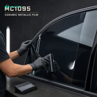 Película Metálica Cerámica MC1095 Gris Oscuro Negro de Alto Brillo para Ventanas, VLT 12%, IR 96%, UV 99%, TSER 45%, Venta al por Mayor OEM