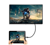 Baru hadir 0.3/1/1.5/2/3/5/7. Ekstensi nilon kepang 5/10M HD 4K @ 60HZ V1.4 TPU HD 1080P kompatibel mikro HDMI ke HDMI pria KE pria sedang Promosi