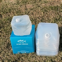 Seau en plastique blanc carré XULI 10L 20L, bonne étanchéité, sans fuite, pliable, sans poignée, qualité alimentaire, eau en boîte