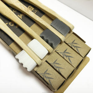 Mango redondo Nano cepillo de dientes Ecológico <span class=keywords><strong>NanoSoft</strong></span> Cerdas OEM cepillo de dientes de bambú con embalaje personalizado y logotipo - Product Image 3