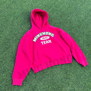 Minghong Fabricant Polaire Pull À Capuche Sérigraphie Boxy Sweat À Capuche Pour Hommes - Product Image 4