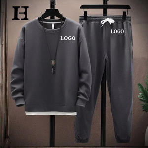 ชุดเสื้อสเวตเชิ้ตผู้ชายสองชิ้นพร้อ<span class=keywords><strong>ม</strong></span>โลโก้แบบกำหนดเอง สีพื้น ชุดเสื้อผ้าฤดูใบไม้ผลิและฤดูใบไม้ร่วงแบบส่วนตัว ชุดเสื้อสเวตเชิ้ตผู้ชาย Di Felpe - Product Image 1