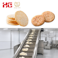 Ligne de production entièrement automatique de chips de riz et de snacks en acier inoxydable de la marque HG avec machine à gâteaux de riz neige