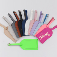 Étiquette de bagage portable personnalisée en PU Protection de la vie privée Étiquettes de sac de voyage Étiquette de bagage de valise Identificateurs d'étiquettes de carte d'identité