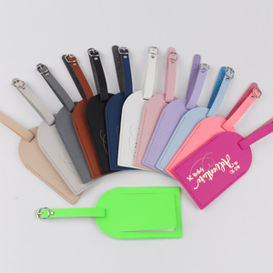 Costom taşınabilir Pu bagaj etiketi gizlilik koruma seyahat çantası etiketleri bavul bagaj etiketi adı kimlik kartı etiketleri tanımlayıcılar - Product Image 4