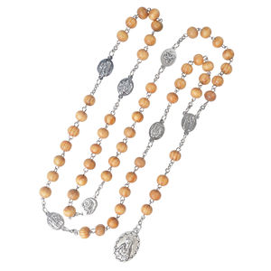 일곱 슬픔 채플 묵주 목걸이 장미 향기 향수 슬픈 어머니 채플렛의 나무 묵주 - Product Image 4