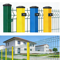 Sistema de Valla de Seguridad para el Hogar de Malla de Alambre de Hierro Soldada en 3D de Fácil Instalación con Accesorios para Límites de Jardín Residencial, 2m de Altura