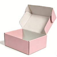 Caja de Envío Ecológica con Impresión Personalizada y Relieve en Colores Suaves, Tapa de Papel Kraft Minimalista, Empaque Elegante para Minoristas