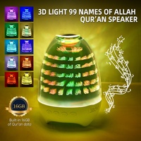 Jam Adzan Portabel Muslim yang Dapat Diisi Ulang, Penerjemah Multi-Bahasa, Speaker Hadith, dan Kontrol Aplikasi Speaker Al-Quran