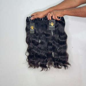 Cabello Humano Brasileño Ondulado Sin Procesar con Cutícula Alineada de Templo Indio, Proveedores de Cabello Humano Ondulado Sin Procesar en Paquetes - Product Image 2