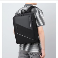 Sac à dos de voyage antivol personnalisé avec port de charge USB, imperméable, en polyester à motif géométrique Oxford, 20-35L, pour ordinateur portable