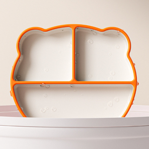 Bols en silicone personnalisés sans BPA en forme de dessin animé avec couvercle, vente en gros, assiette d'alimentation pour bébé et enfant de qualité alimentaire avec ventouse - Product Image 6