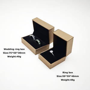 Kotak Perhiasan Sudut Siku Gaya Fashinal untuk Cincin, Kalung, dan Liontin Emas, Kemasan Mewah - Product Image 5