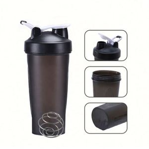 Bouteilles d'eau de sport personnalisées sans BPA avec logo, 400 ml/600 ml, avec boules mélangeuses métalliques intégrées, pour promotion (vente en gros) - Product Image 4
