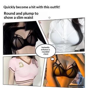 Soutien-gorge de grande taille pour femmes rondes, type traditionnel, avec effet push-up, anti-affaissement, réglable, fin - Product Image 4