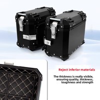Valises latérales en aluminium pour motos compatibles Haojue TR300 Suzuki GSX250, coffre arrière universel, design trois boîtes, 38L