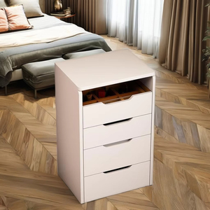 Toeletta Moderna Illuminata Multifunzionale con Specchio a Ribalta e Armadietto Contenitore per Camera da Letto e Uso Ospedaliero - Product Image 4