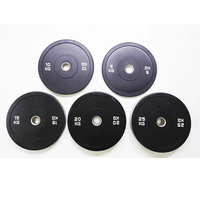 Disco de Parachoques Negro Comercial ZY, Disco de Peso de Goma para Entrenamiento de Fuerza, Disco para Barra de Pesas para Equipos de Gimnasio