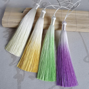 พู่ห้อยไล่เฉดสีโพลีเอสเตอร์สไตล์จีนสำหรับตกแต่งฮั่นฝู - Product Image 2