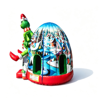 Jouets gonflables d'extérieur, combo luge et igloo pour les fêtes sur le thème de Noël