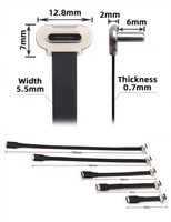 Kabel USB C 90 Derajat Sudut Kanan 2.0 Tipis Lembut 3A Pengisian Cepat Aluminium Alloy Selubung Nilon Tembaga Berlapis Pelindung Data Android