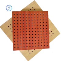 Panneau mural acoustique perforé en bois de haute qualité, panneaux acoustiques en MDF avec mélamine, absorption acoustique pour salle de conférence