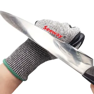 Seeway Advanced Level 5 Cut-Resistant Industrial Work Gloves with Durable Rubberex Nitrile Coating