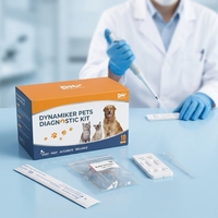 Kit de test rapide combiné pour la détection des maladies digestives chez le chien (CPV Ag, CCV Ag) sur échantillons fécaux, certifié CE, cassette de diagnostic