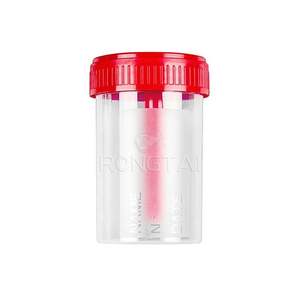 RONGTAI laboratuvar dışkı numune toplama fincan çin fabrika 30/40ML bireysel steril dışkı toplama konteyner ile etiket - Product Image 5