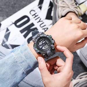 Orologio Sportivo da Uomo per Esterni con Cinturino Mimetico in Silicone, Impermeabile e Multifunzione, Stile <span class=keywords><strong>G</strong></span> di Tendenza Street, Orologio Digitale da Uomo - Product Image 6