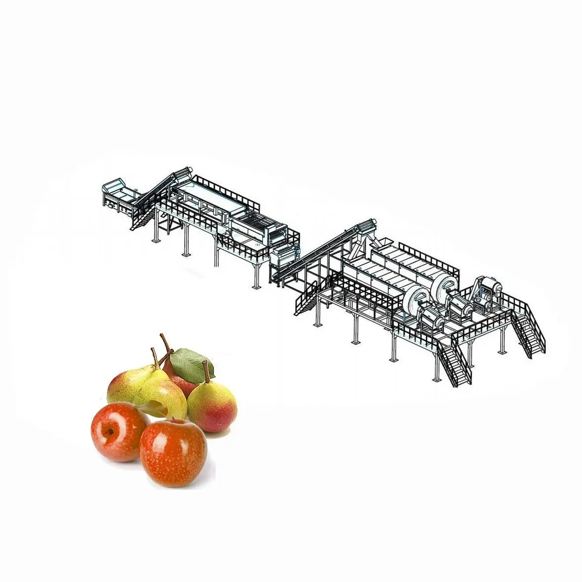 सेब का रस प्रसंस्करण लाइन सेब रस बनाने वाली मशीन के साथ सेब रस बनाने की मशीन