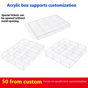 Custom Lidded Divided Storage Box Transparent Acrylic <strong>Desktop</strong> <strong>Organizer</strong> <strong>for</strong> Cosmetics &amp; Jewelry - Product Image 5