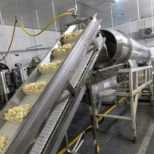 Factory Automatic Stainless Steel Snack Seasoning Drum <b>Popcorn</b> Chips Flavoring <b>Machine</b> Rotary Seasoning <b>Machine</b> Food Application - Product Image 1