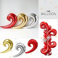 Ballons décoratifs en aluminium en forme de S spiralée de 42 pouces pour fêtes d'anniversaire, décorations de mariage et séances photo