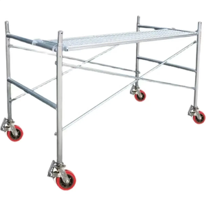 Andamios Móviles Plegables Galvanizados con Estructura en H, Ajustables, con Ruedas y Roldanas - Product Image 4