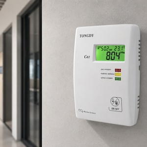 Moniteur de CO2 commercial haute précision avec alarme sonore et lumineuse pour la surveillance de la température et de l'humidité dans les écoles, les bureaux et les hôtels - Product Image 1