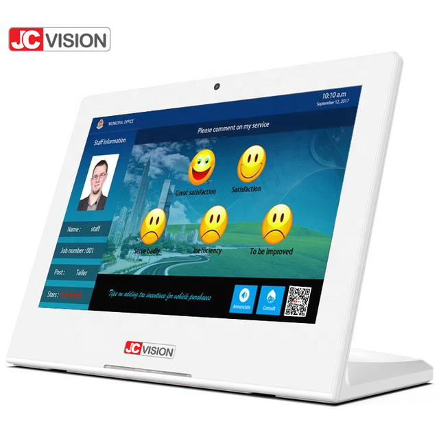 JCVISION L Shape 10.1 Inch Feedback Kiosk RK3128 1G Ram 1280*800 Android Tablet PC
