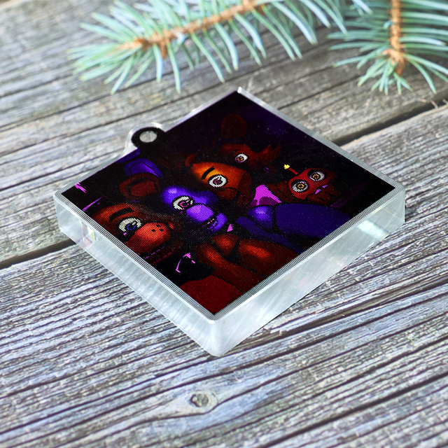 Five Nights at Freddy's Game Themed Acrylic Custom Cards, Made From Your Design, for 8MM Thickness Acrylic Block Decoration.